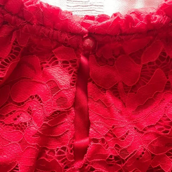 Zac & Rachel Red Lacy Blouse (NWT) - Picture 8 of 10